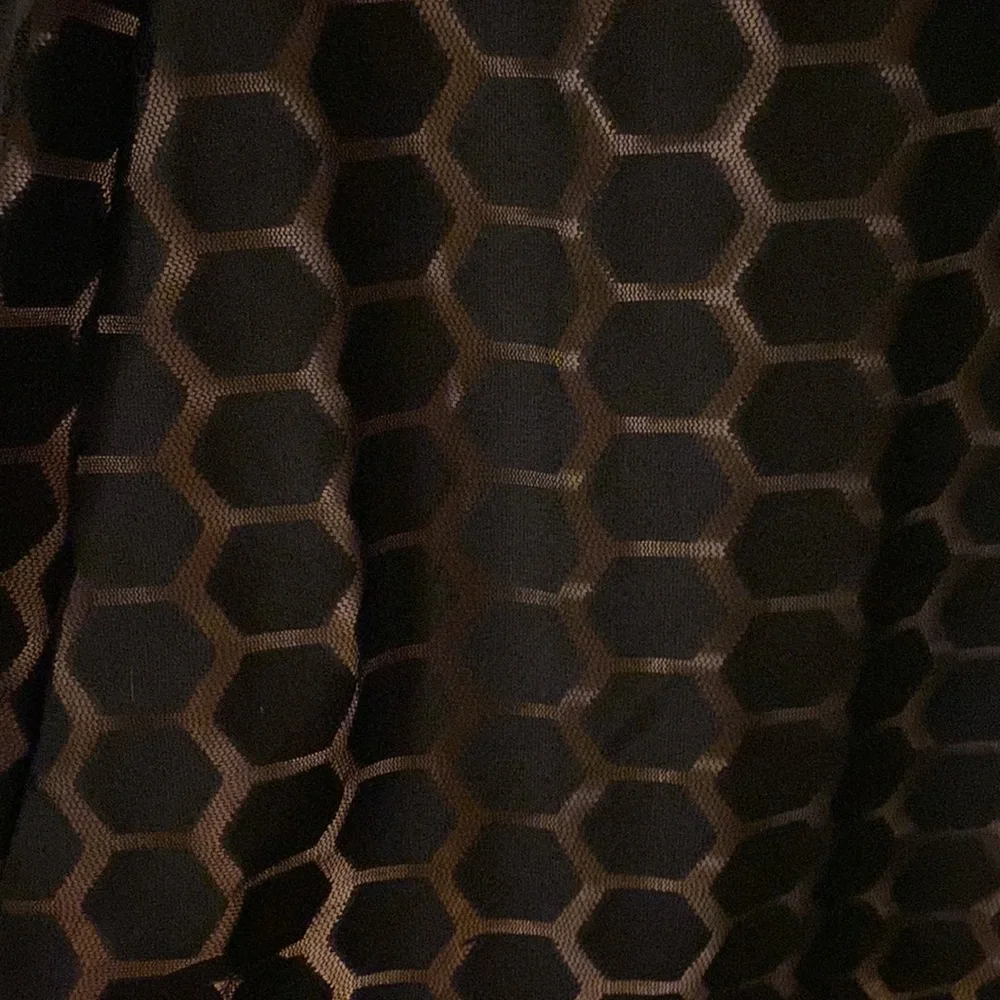 Avenue Sheer Black Overlay Dress w/ Belt - Picture 2 of 7